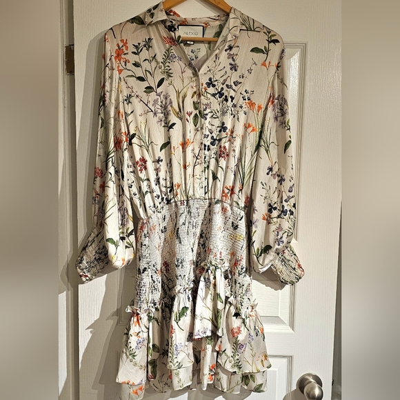 Floral Silk Dress - Picture 1 of 4